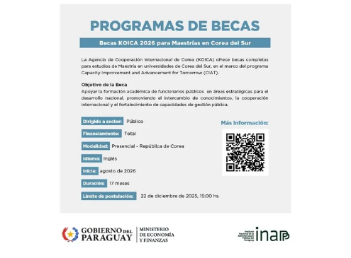INAPP invita a postularse al Programa de Becas KOICA 2026 para ...