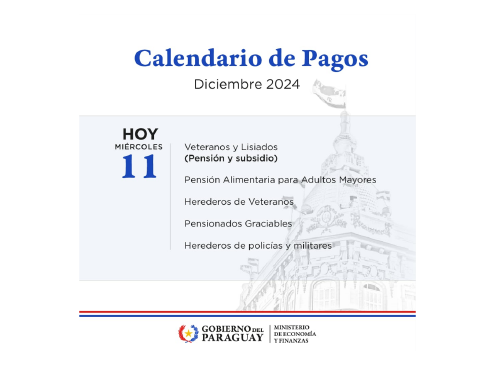 Flyer de pago a veteranos