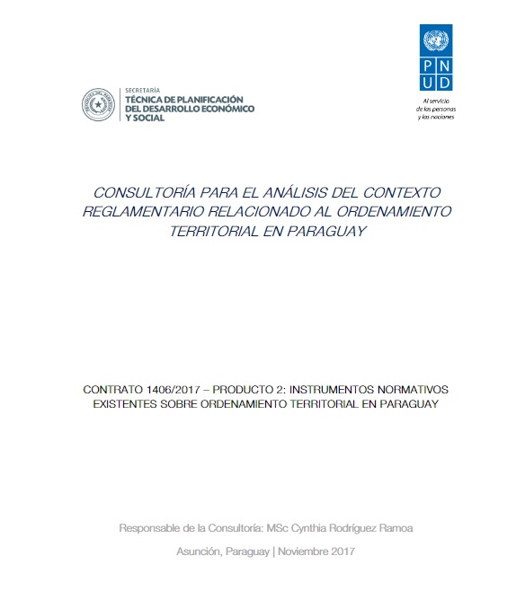 Instrumentos normativos existentes sobre Ordenamiento Territorial en Paraguay