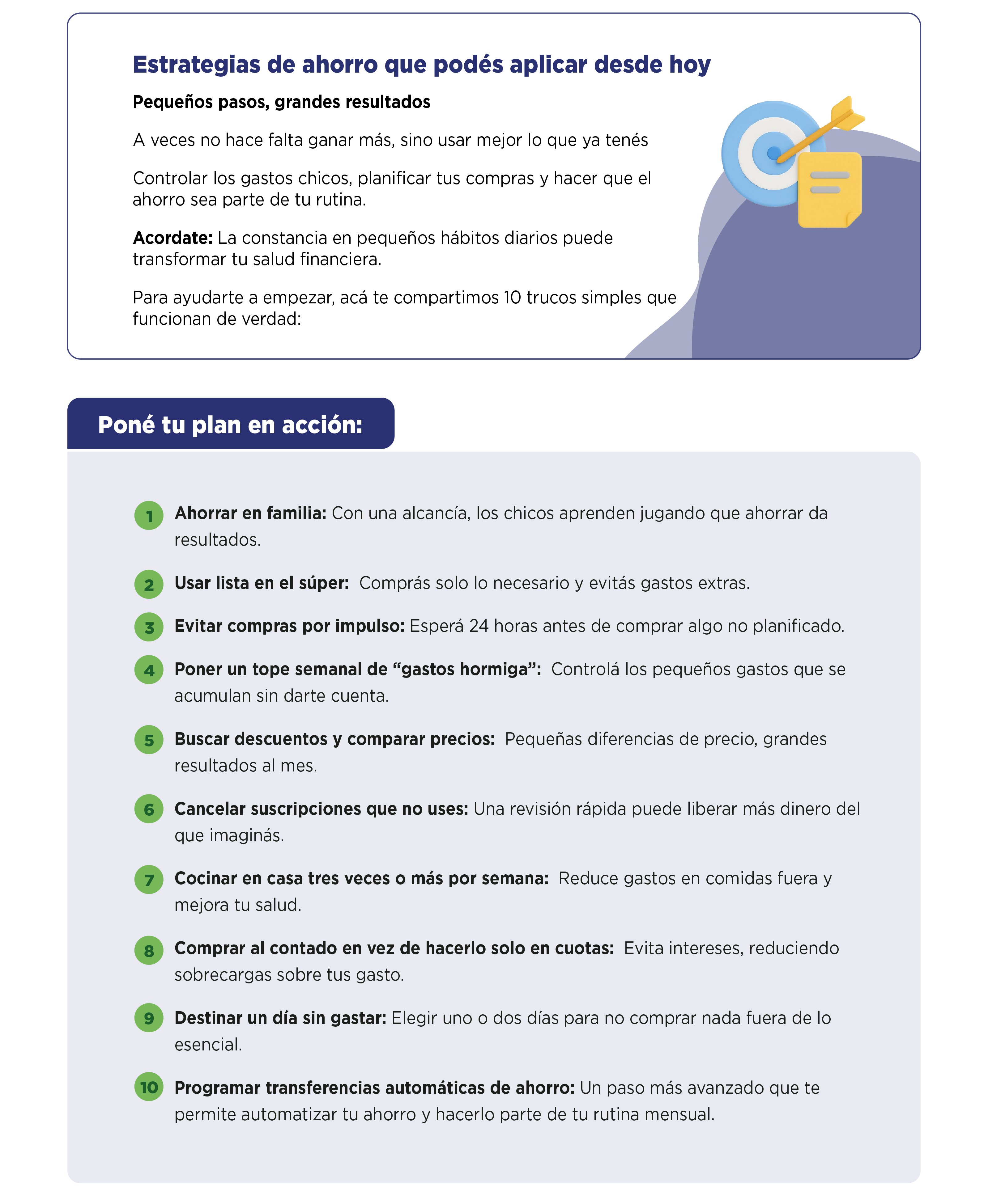 Imagen de Estrategias de ahorro