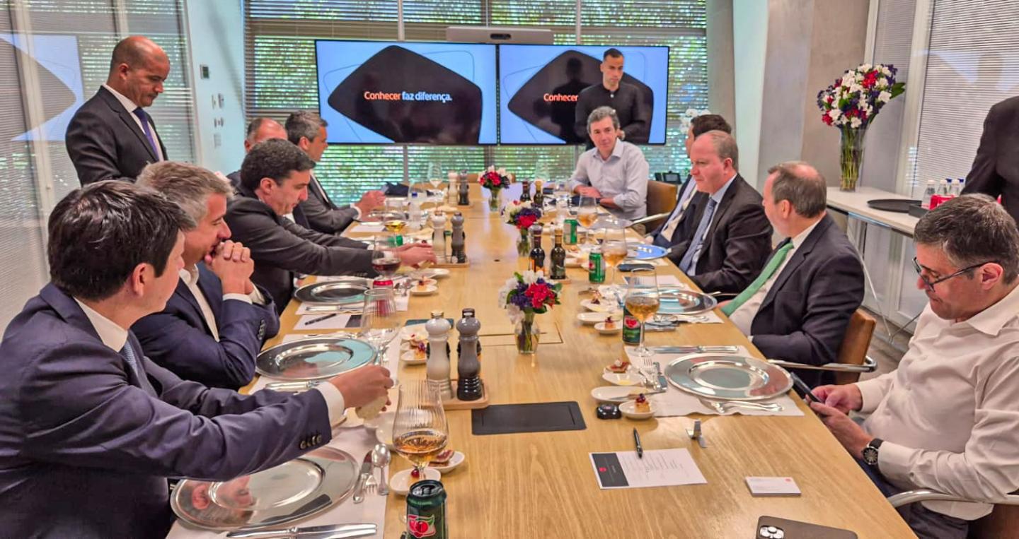 Reunión con empresarios en Brasil