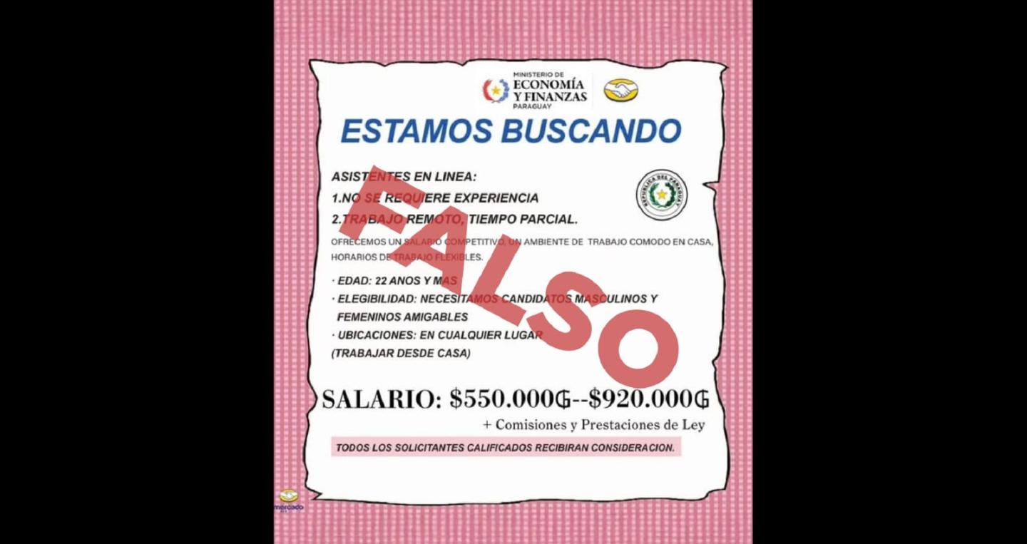 Aclaración sobre publicación falsa