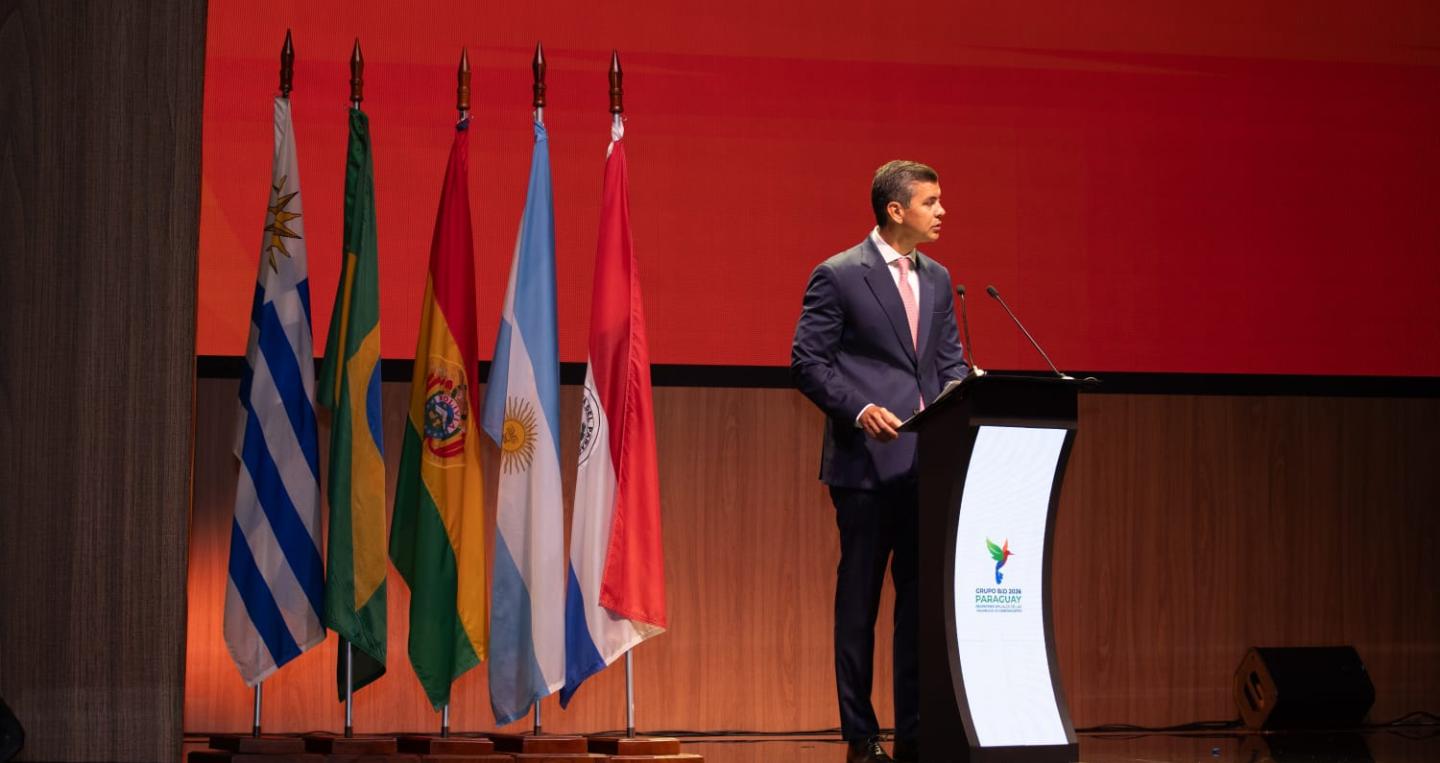 Presidente Santiago Peña en la Asamblea del BID 