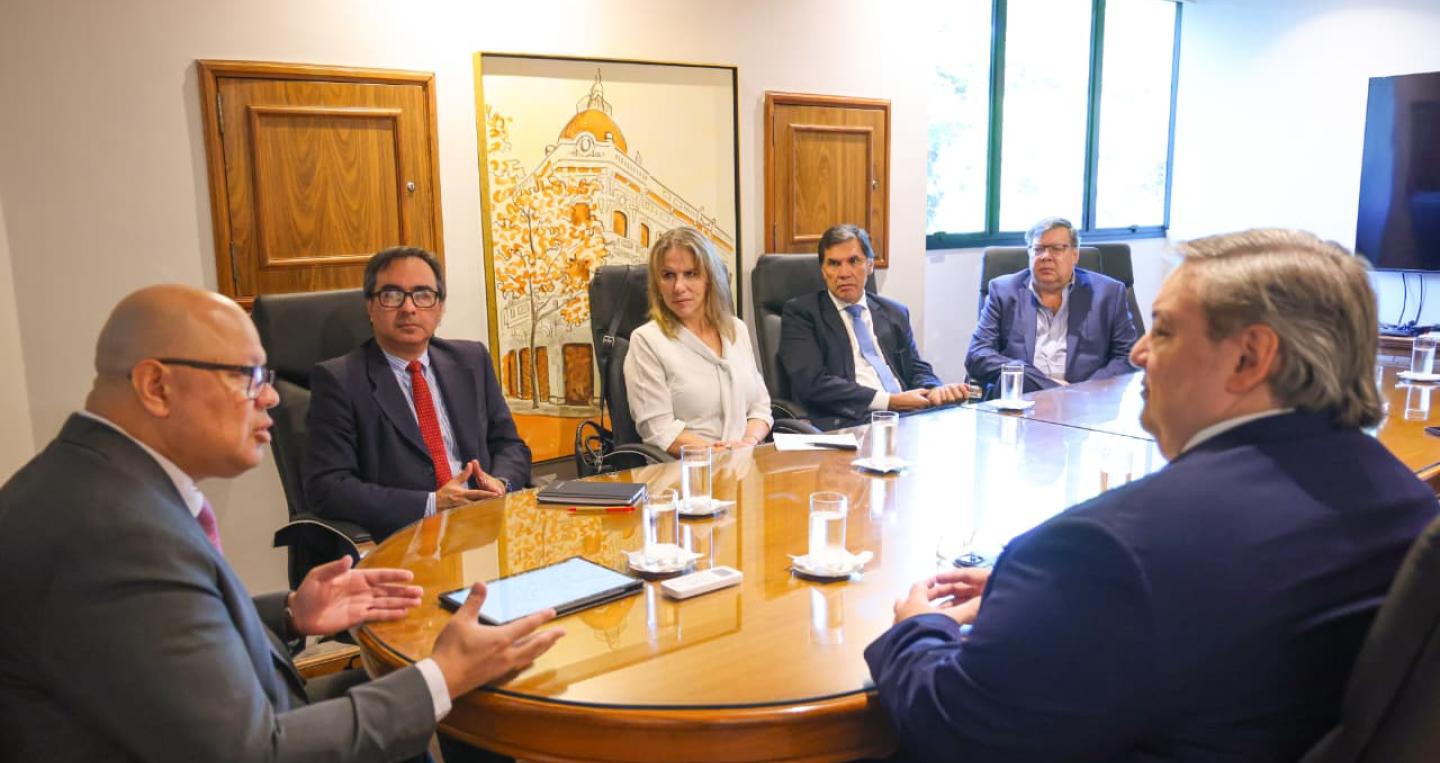 Lovera con el presidente de la Asoban, Osvaldo Serafini