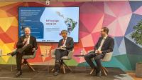 Ministro Fernández Valdovinos en evento del BID EEUU