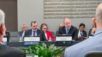 Ministro Carlos Fernández en EEUU en conversatorio del FMI
