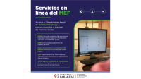 Flyer de servicios en línea ofrece el Ministerio de Economía y Finanzas 