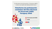 flyer lanzamiento de Plataforma PND 2050