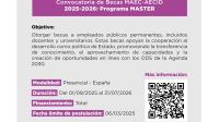 Flyer convocatoria para los programas de becas y lectorados MAEC-AECID