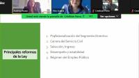 Viceministra Andrea Picaso en taller virtual