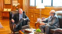 Ministro Fernández Valdovinos en reunión con el embajador de Paraguay en Turquía, Guillermo Sosa