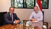 Reunión del ministro Carlos Fernández con el contralor 