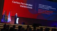 Ministro Carlos Fernández Valdovinos en la Asamblea del BID 