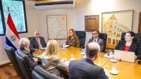 Ministro Lovera con CAF