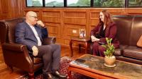 Ministro Lovera con embajadora Dunna