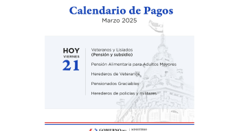 Flyer de pago a veteranos