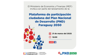 flyer lanzamiento de Plataforma PND 2050