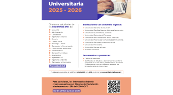 Flyer Programa de Pasantías Universitarias 2025/2026
