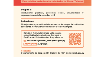 Flyer Asistencia técnica especiaizada - Taiwan 