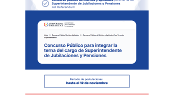 Flyer llamado a concurso Superintendente de Jubilaciones y Pensiones