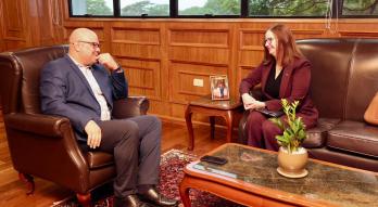 Ministro Lovera con embajadora Dunna