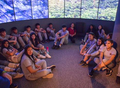 Estudiantes en el Museo