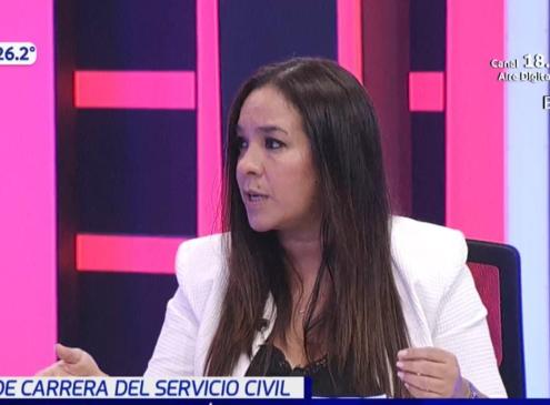 Viceministra Picaso en programa televisivo