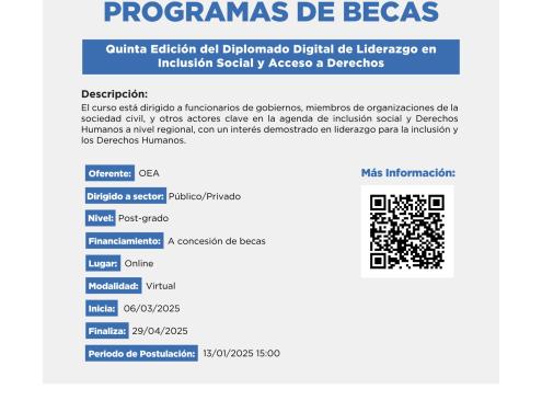 Flyer de Programa de Becas