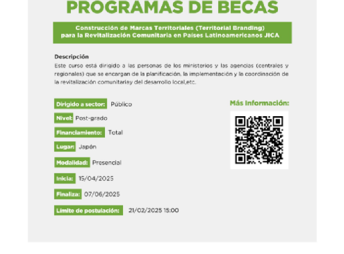 Flyer JICA curso de Construcción de Marcas Territoriales 