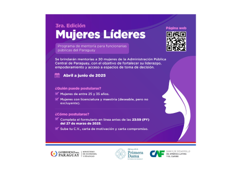 Flyer Mentoría de Mujeres Líderes