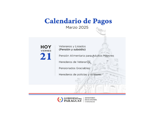 Flyer de pago a veteranos