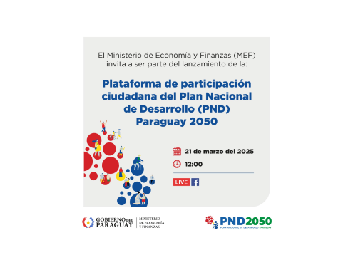 flyer lanzamiento de Plataforma PND 2050