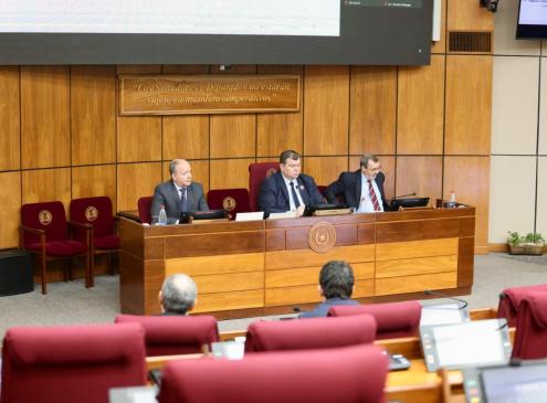 Ministro Fernández Valdovinos en comisión del Senado