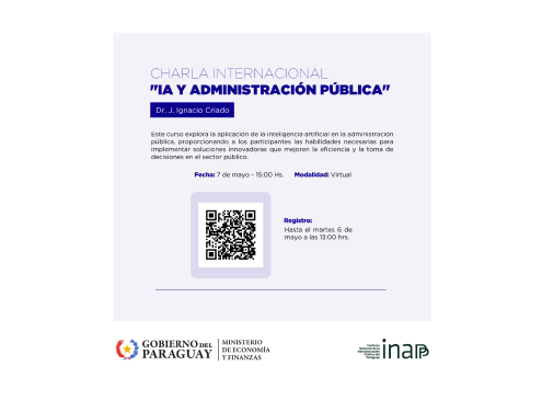 MEF inicia el ciclo de charlas magistrales internacionales con el tema “IA y Administración Pública