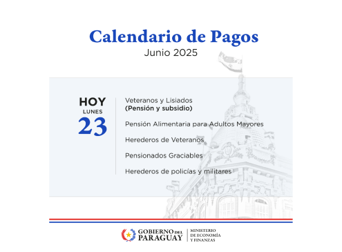Flyer de pago a veteranos