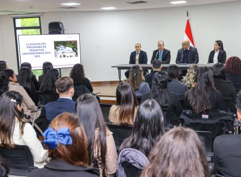 Acto de clausura del Programa de Pasantías Universitarias