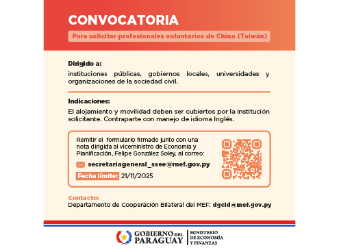 Flyer Asistencia técnica especiaizada - Taiwan 