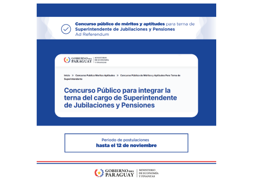 Flyer llamado a concurso Superintendente de Jubilaciones y Pensiones