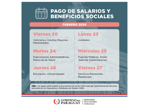 Crononograma de pagos salariales